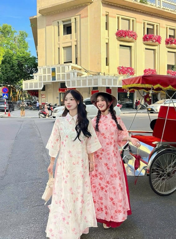 Áo dài voan tơ Nhược Hy - Trắng - Freesize