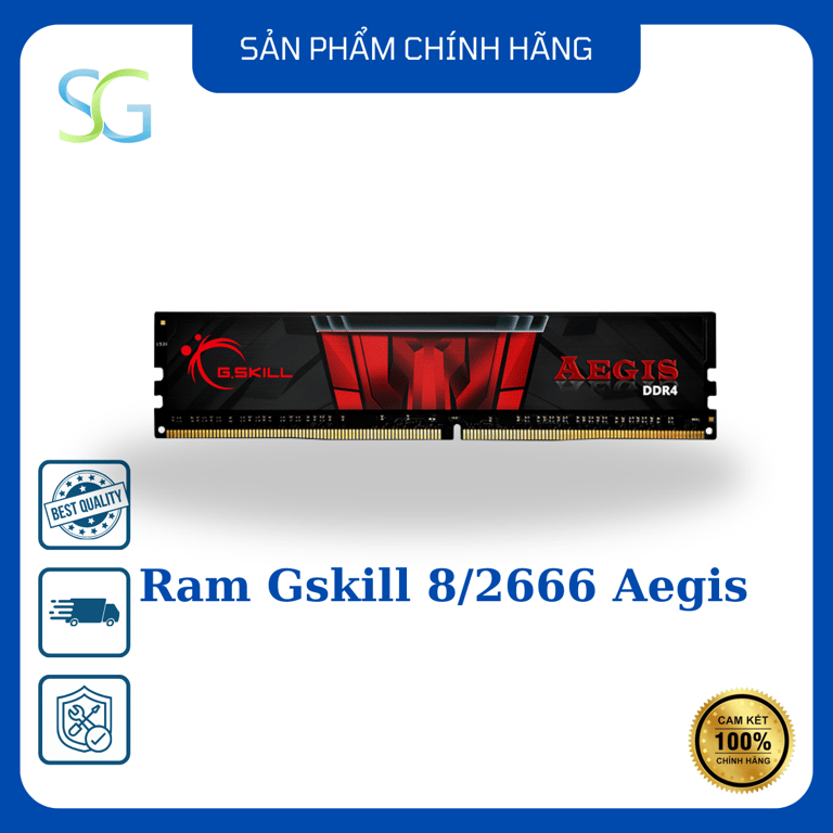 Ram Máy Tính Gskill Aegis 8GB/2666 DDR4 (F4-2666c19s-8gis)