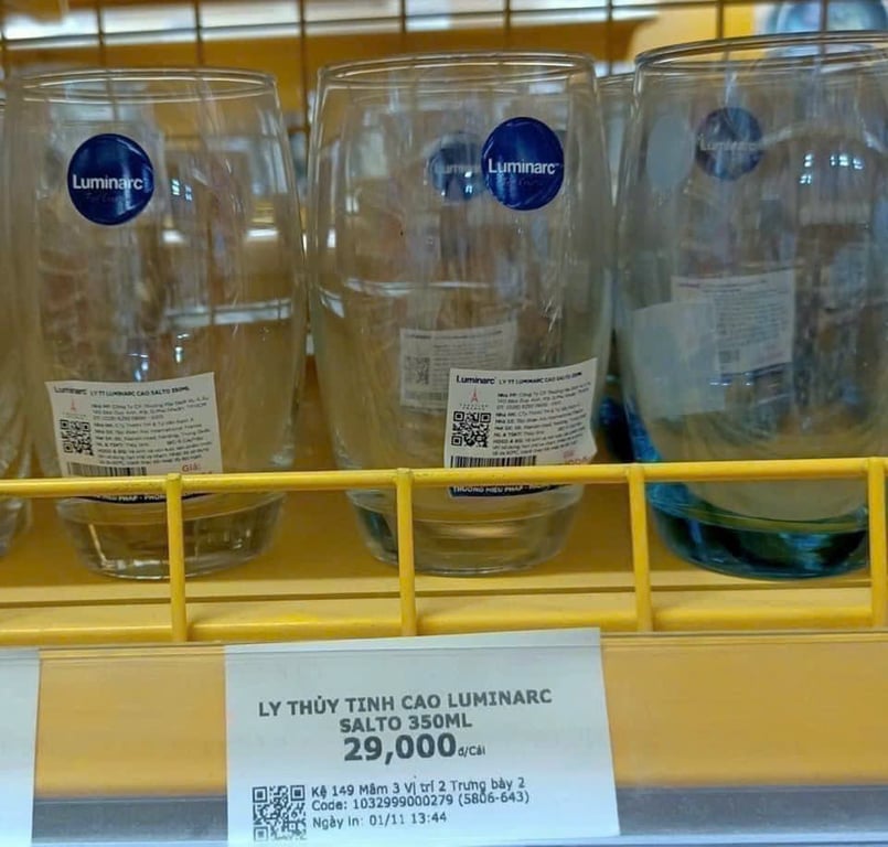 Bộ 6 ly làm từ thủy tinh cao cấp luminarc 350ml