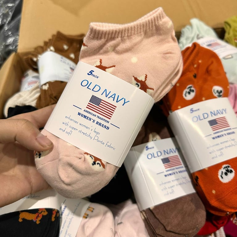 Set 5 đôi TẤT OLD NAVY HÀNG NGUYÊN PACK