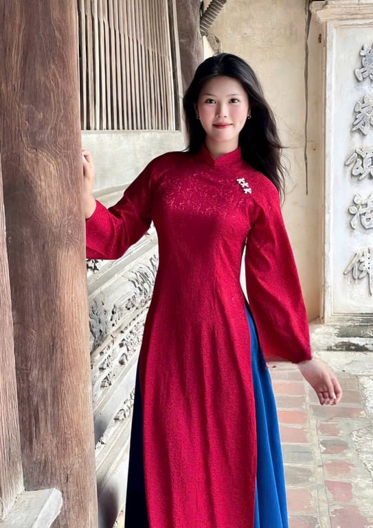 ADTT gấm đỏ tag nơ S/M/L/XL/XXL/XXXL