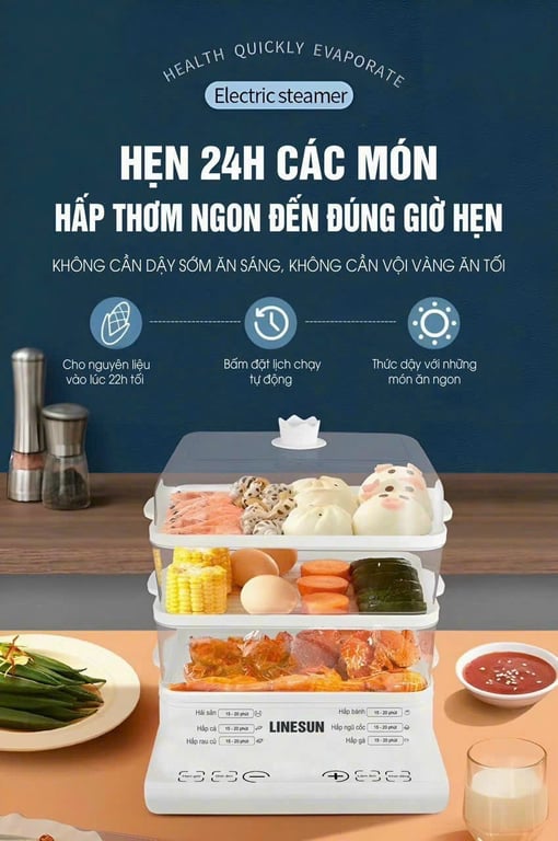 NỒI HẤP ĐIỆN LINESUN 24L