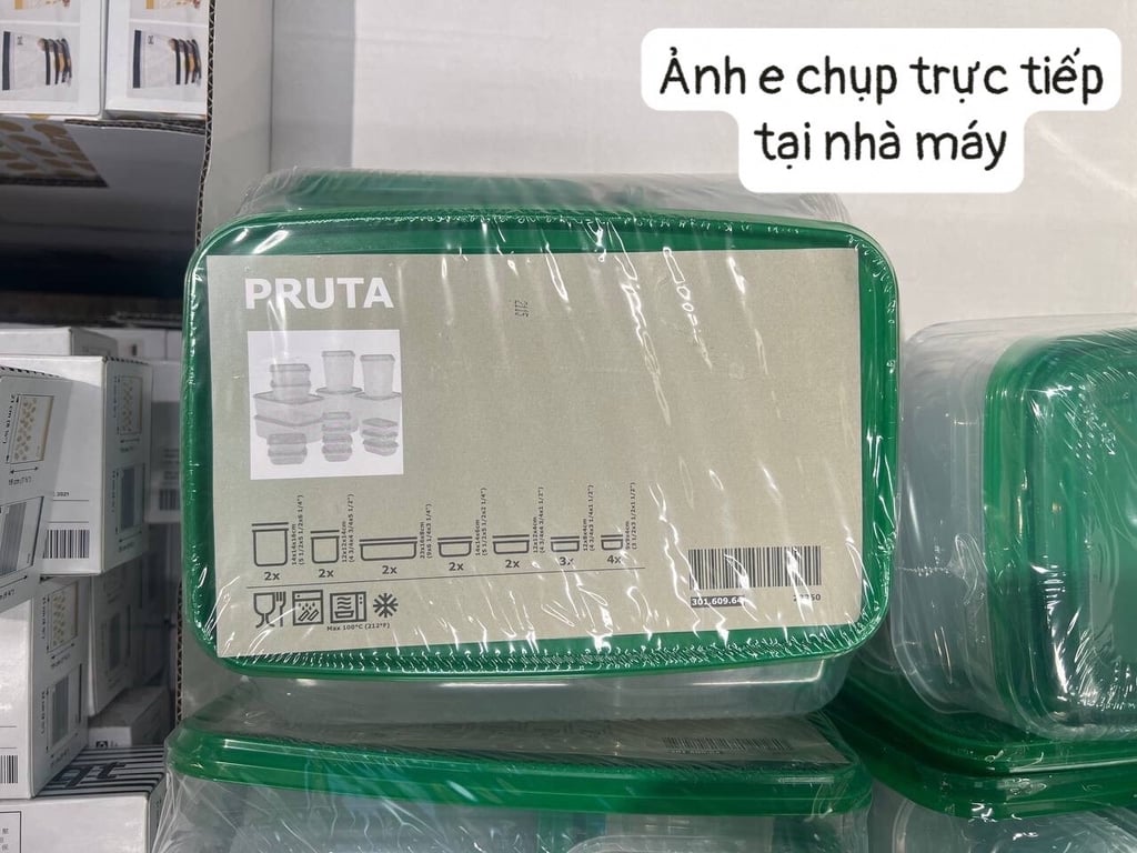 BỘ HỘP NHỰA ĐỰNG THỰC PHẨM 17 MÓN - HÀNG IKEA CHÍNH HÃNG