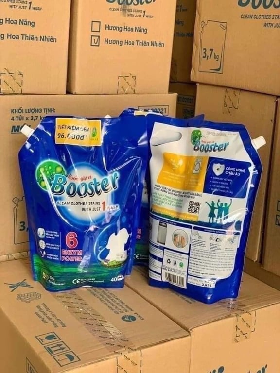 1 thùng NƯỚC GIẶT BOOSTER 3.7kg/túi *4 túi