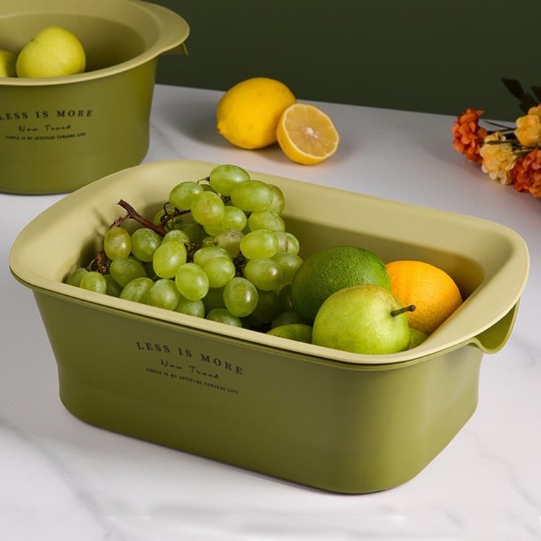 Set rổ kèm chậu có nắp siêu siêu tiện.