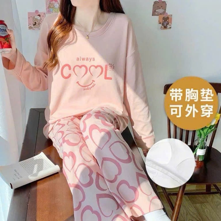 set dài tay mặc nhà