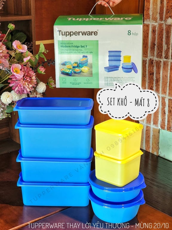 Bộ Trữ Mát Tupperware Modern Fridge Set 8