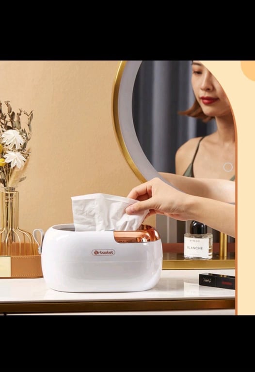 Hộp đựng giấy ăn lò xo để bàn sang trọng Nrbasket