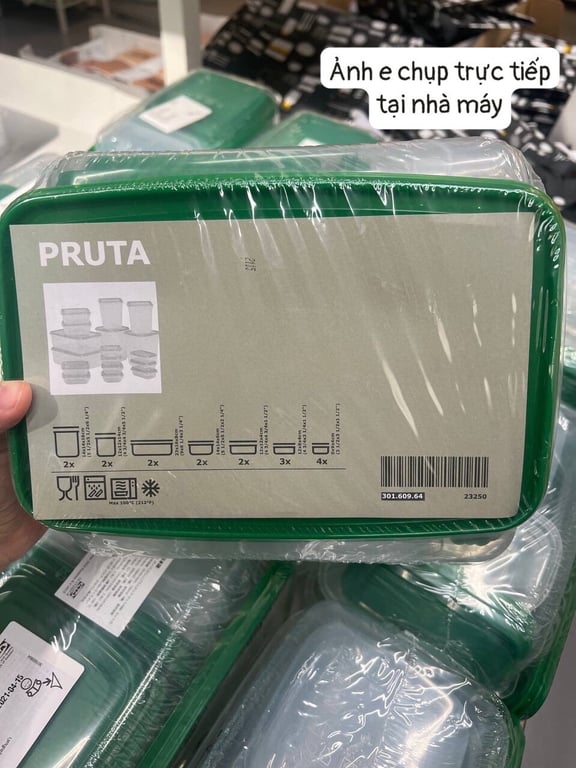 BỘ HỘP NHỰA ĐỰNG THỰC PHẨM 17 MÓN - HÀNG IKEA CHÍNH HÃNG