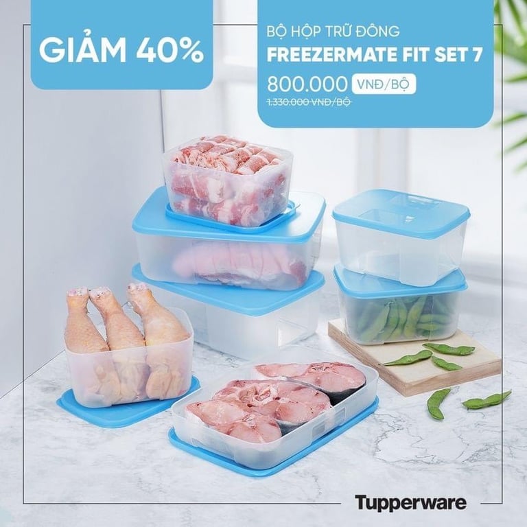 set trữ đông của Tupperware