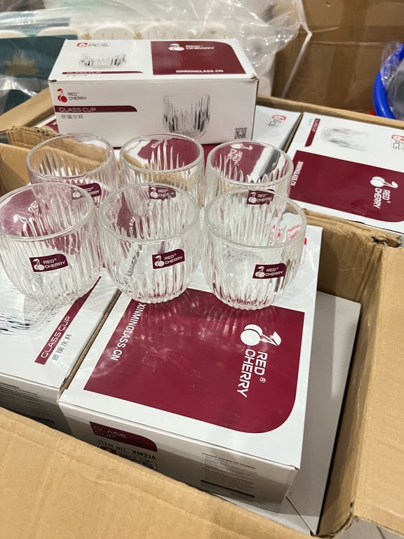 BỘ 6 LY THUỶ TINH RED CHERY