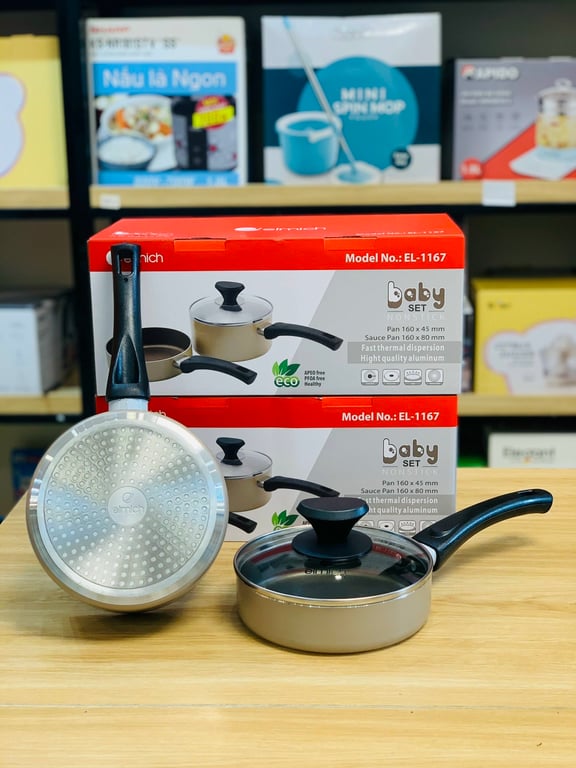 Bộ nồi chảo 16cm Baby Elmich EL-1167
