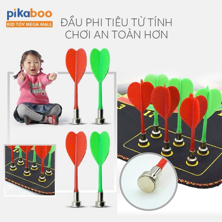 BỘ BẢNG PHÓNG PHI TIÊU NAM CHÂM TREO TƯỜNG 2 MẶT