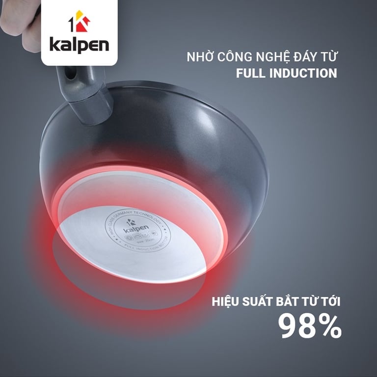 CHẢO CHỐNG DÍNH SÂU LÒNG ĐÁY TỪ KALPEN ARIS ĐỦ SIZE 20CM, 24CM, 26CM, 28CM