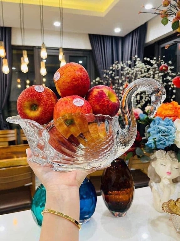 Khay thuỷ tinh thiên nga siêu xinh sz 25cm