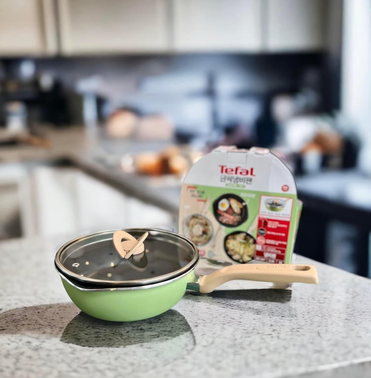 Chảo rán sâu lòng đỉnh chóp Tefal size 22 và 24cm có nắp