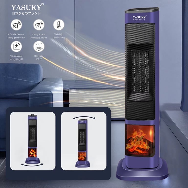 Quạt sưởi gốm YASUKY dáng đứng