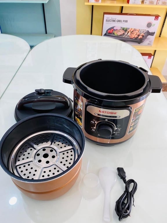 Nồi áp suất điện đa năng 6L chính hãng Natoshi NS-07