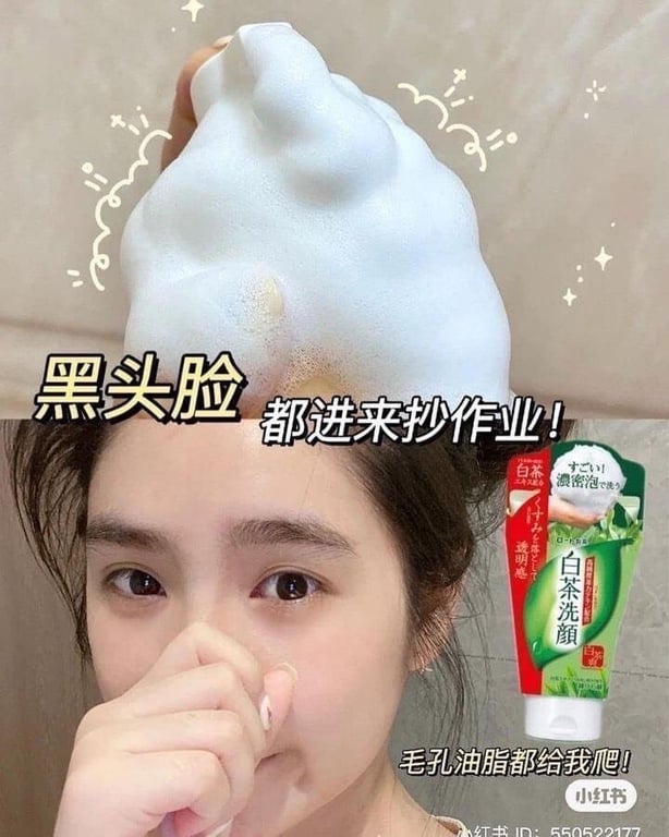 SỮA RỬA MẶT Trà Xanh Nhật Bản Rohto Shirochasou Green Tea Foam