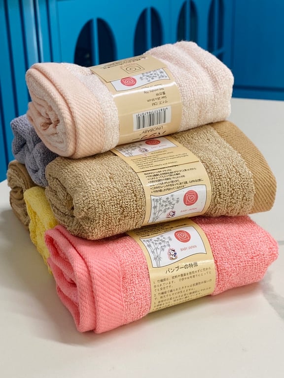 SET 6 KHĂN MẶT SỢI TRE CAO CẤP HÀNG NHẬT