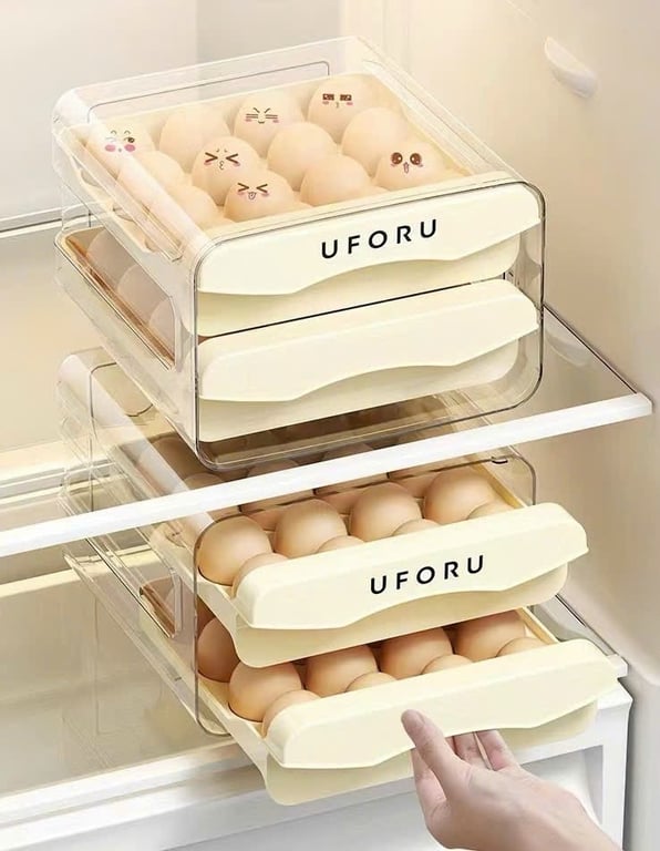 KHAY ĐỰNG TRỨNG UFORU 2 TẦNG CÓ NẮP DẠNG KÉO 🐔