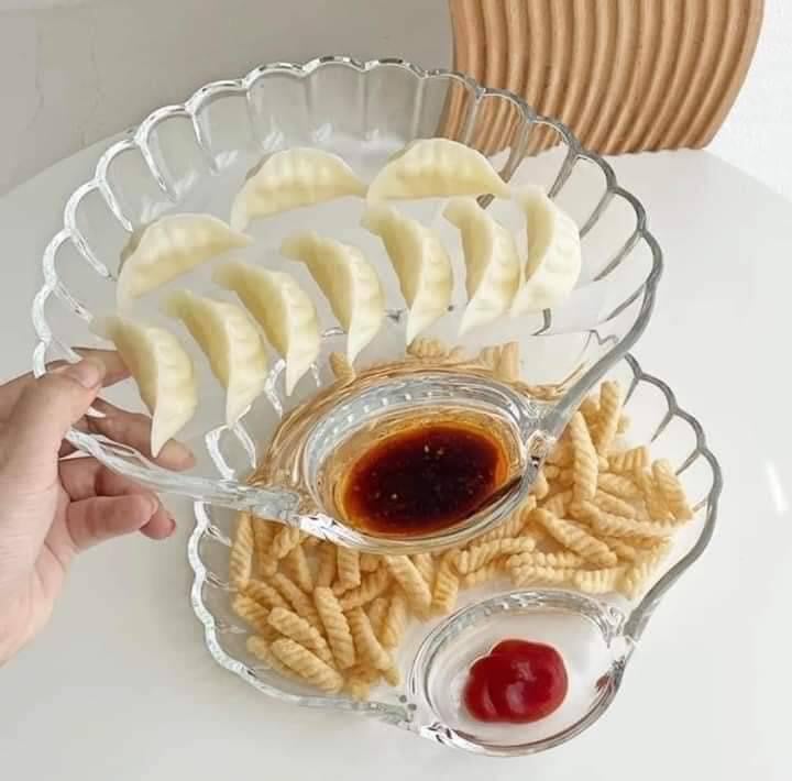 ĐĨA VỎ SÒ THỦY TINH PHA LÊ