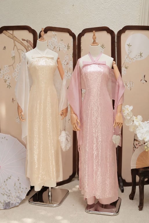 AD yếm kim sa nơ hồng S/M