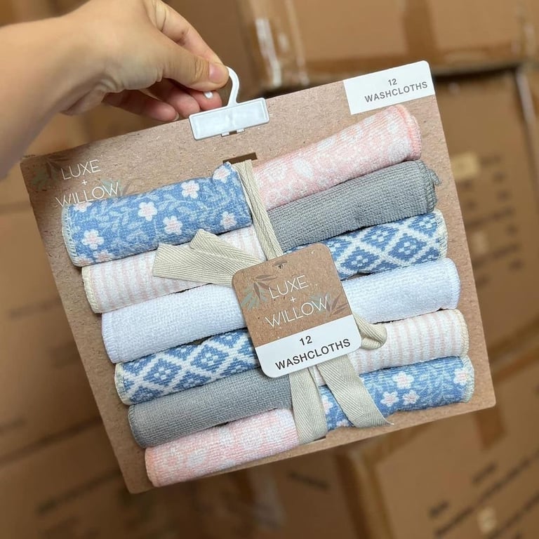 Set 12 khăn mặt LUXE WILLOW