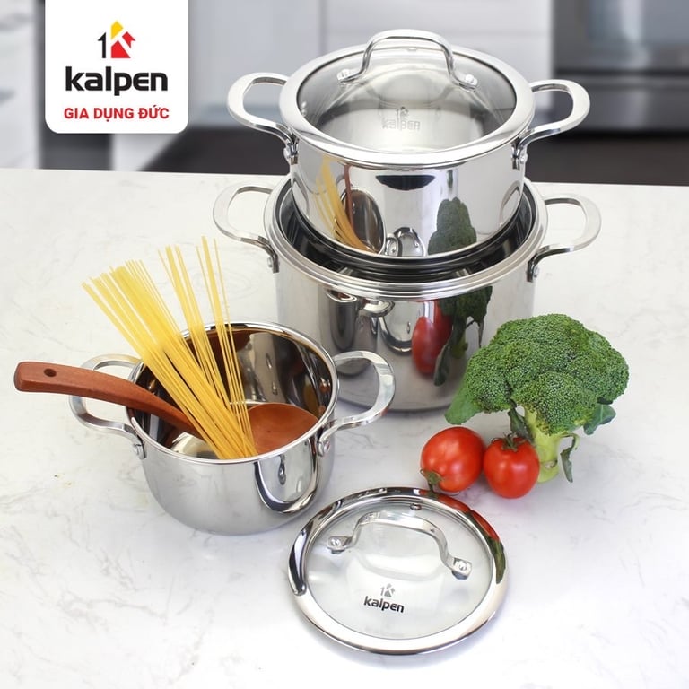 BỘ NỒI INOX 3 LỚP LIỀN KHỐI KALPEN KAZLER KZ1