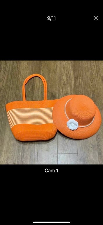 Sét 2 Món Túi + Mũ  Đi Biển hoa ngọc lan siêu đẹp