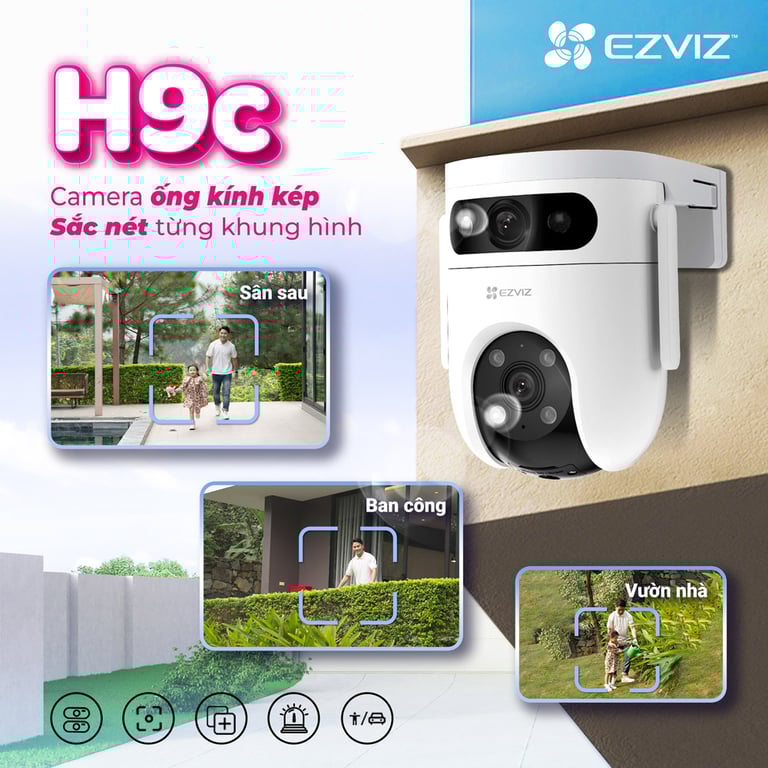 Camera WiFi EZVIZ H9C (3MP+3MP)
