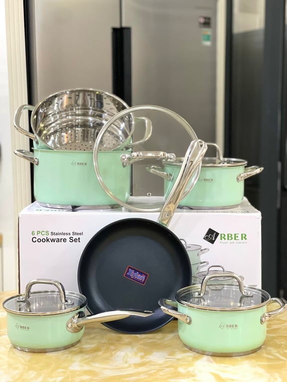 Bộ nồi inox ARBER OPAL 6 món