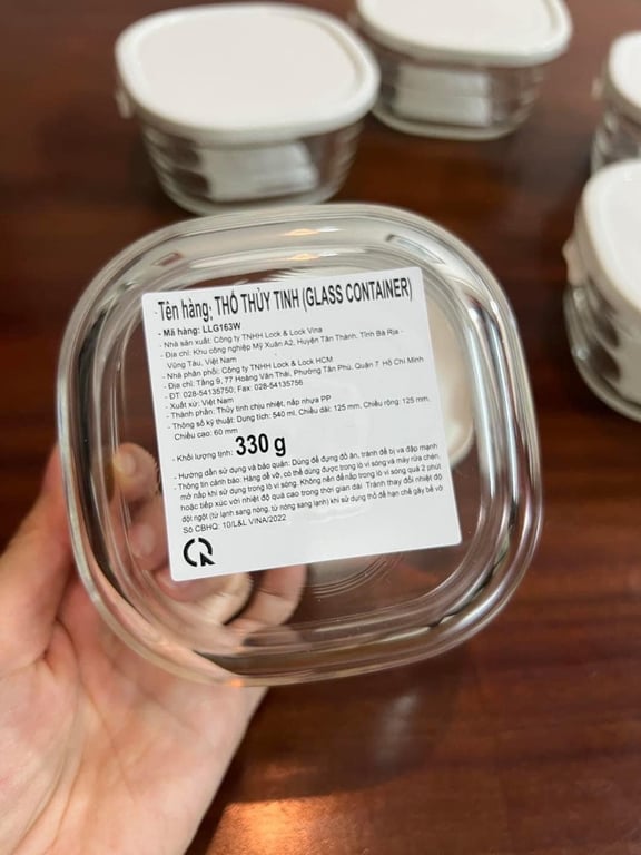 set 5 hộp thuỷ tinh kiêm khay nướng Lock&Lock 540ml