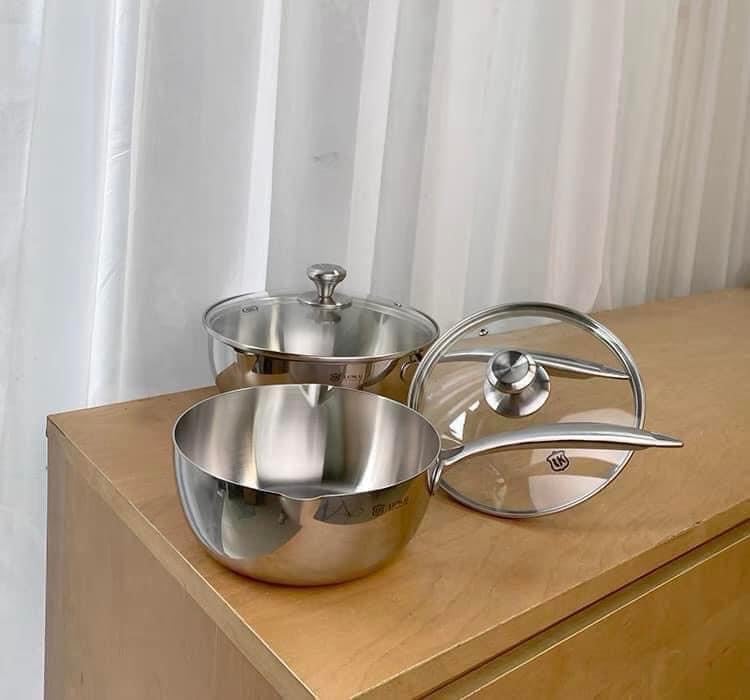 Chảo đúc liền khối inox 316 LUNKAI size 16-20-24-26