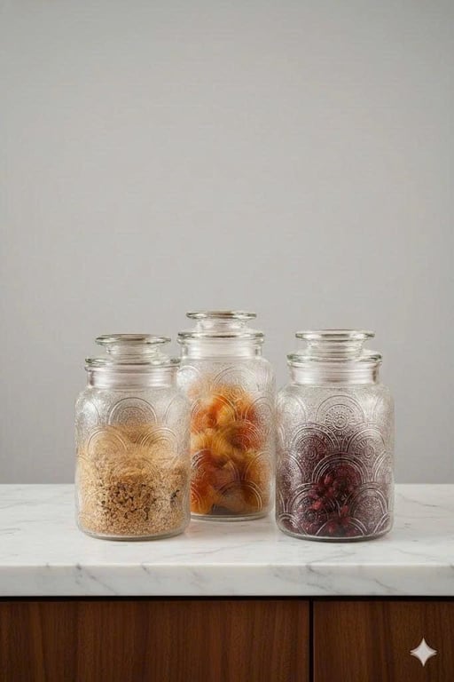 Bộ 3 Hũ Thủy Tinh Lebenlang LBL1210 (1.5L, 1.3L, 1L)