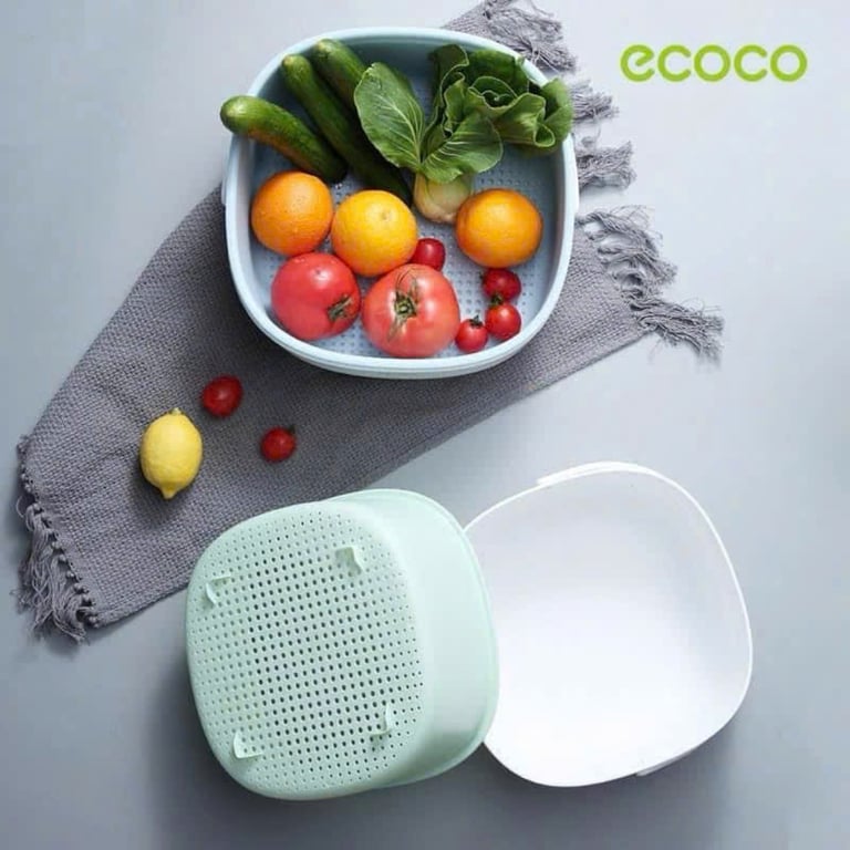 Chậu Rửa Kèm Rổ ECOCO có quai xách đường kính 27cm và 23cm❗️