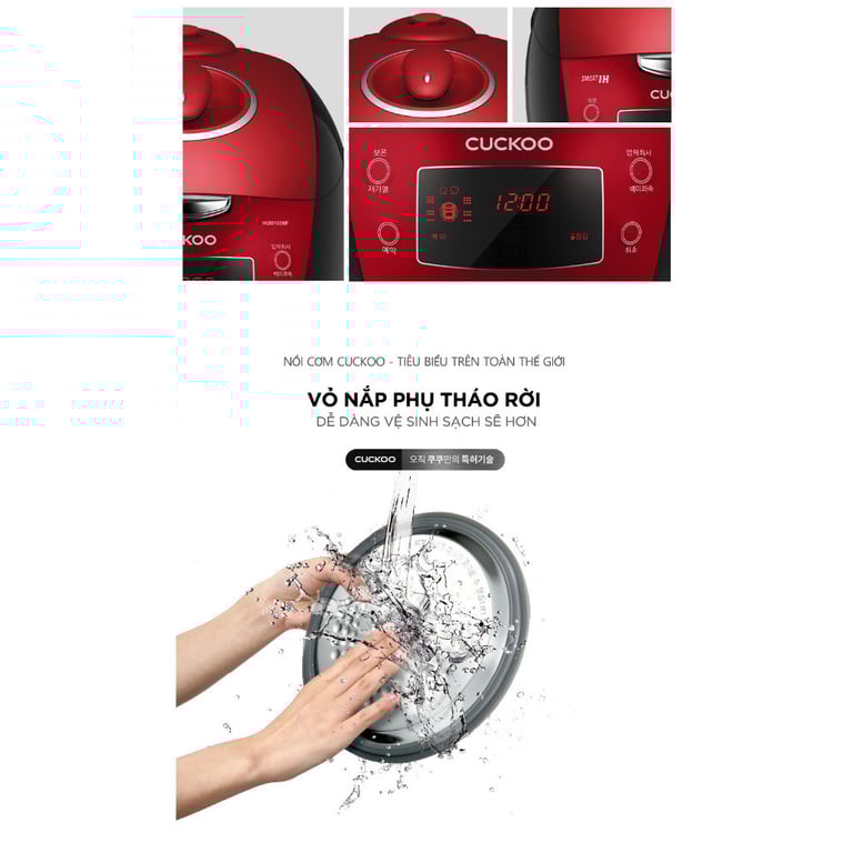 Nồi cơm điện tử áp suất cao tần Cuckoo 1.8 lít