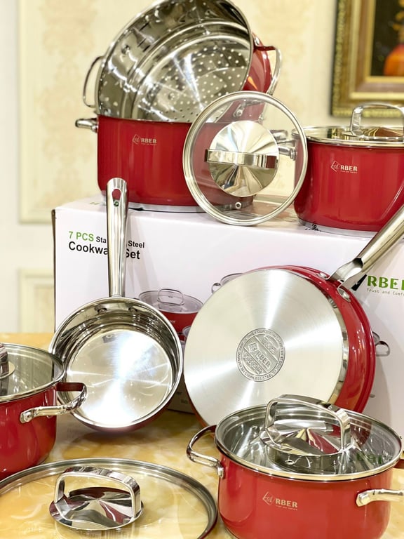 Bộ nồi inox 3 đáy 7 món ARBER GARNET