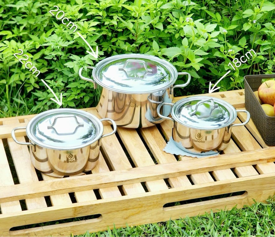 Bộ 3 nồi 1 lớp MINATA
