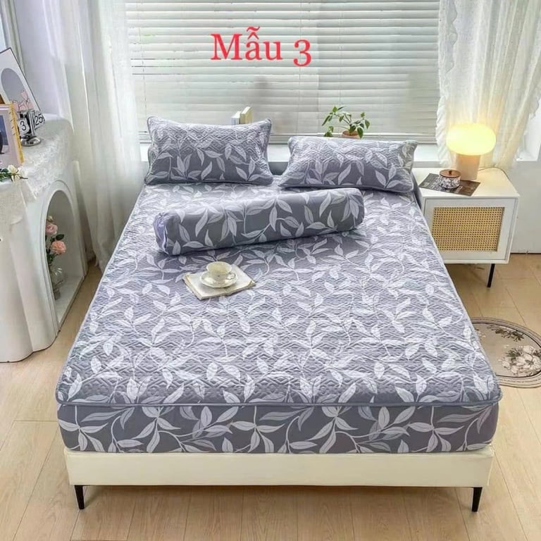 Set ga gối 4 món cotton đũi MC74