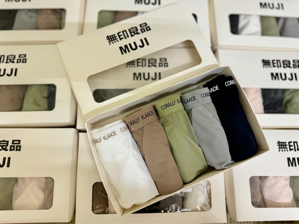 Set 5 QUẦN LÓT SU, QUẦN LÓT ĐÚC SU MUJI CHẤT SU MỀM MỊN!