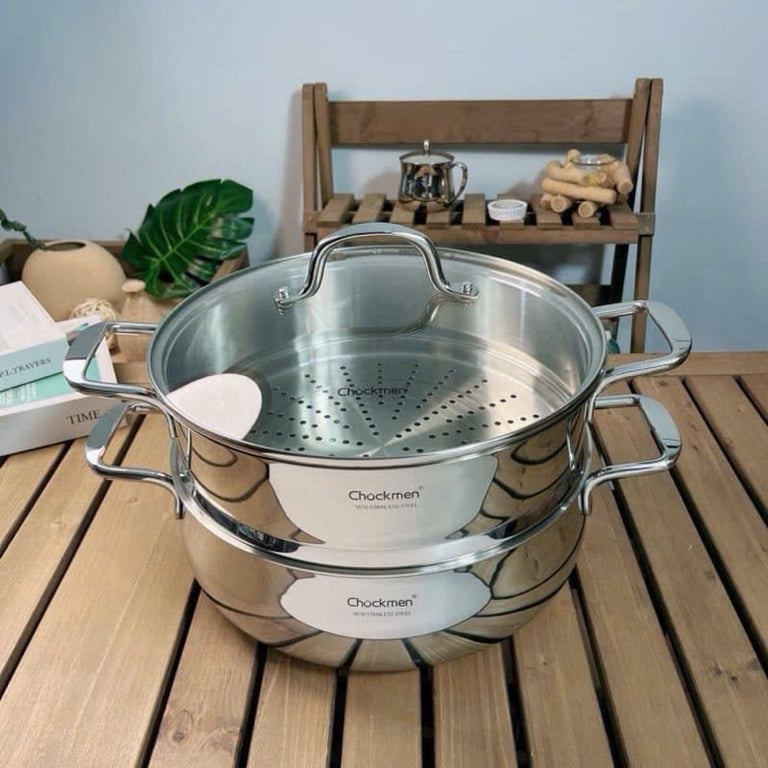 CKM106 - Nồi xửng hấp 2 tầng Chockmen, size 30cm
