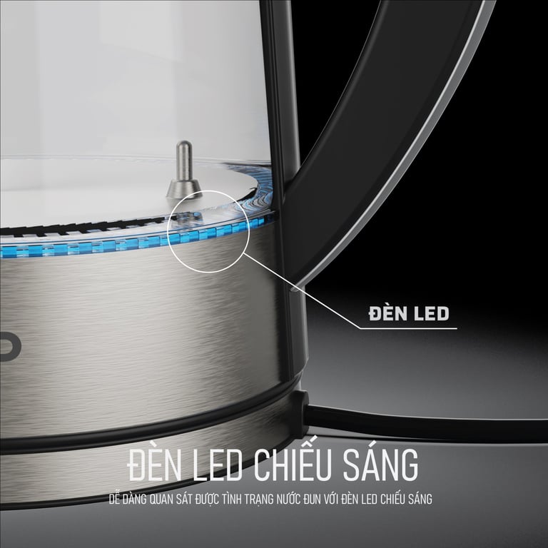 ẤM SIÊU TỐC 2GOOD G18 1.8L KÈM LÕI LỌC