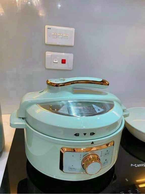 Nồi Áp Suất AUX 4L - Màu xanh Mint siêu siêu đẹp