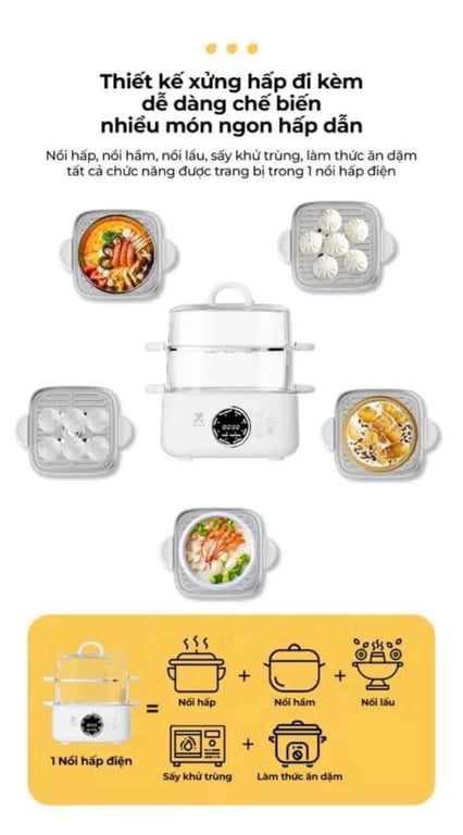 NỒI LẨU HẤP 2 TẦNG ELMICH EDA 2111