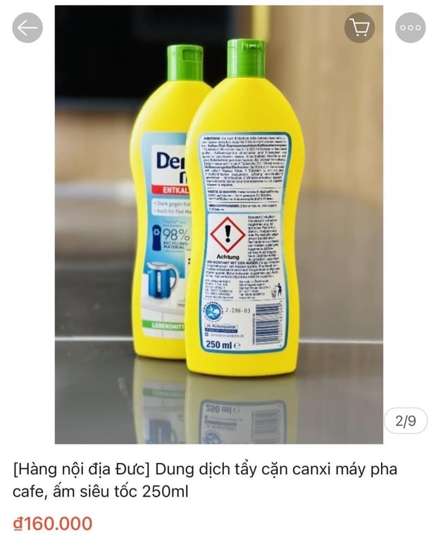 Dung dịch tẩy cặn canxi  Denkmit Entkalker (250ml)