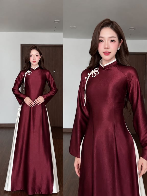 AD Bách Hoa đỏ mận (S->XXL)