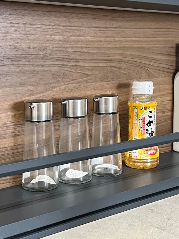 Set 3 lọ thuỷ tinh rót gia vị Nhật 140ml