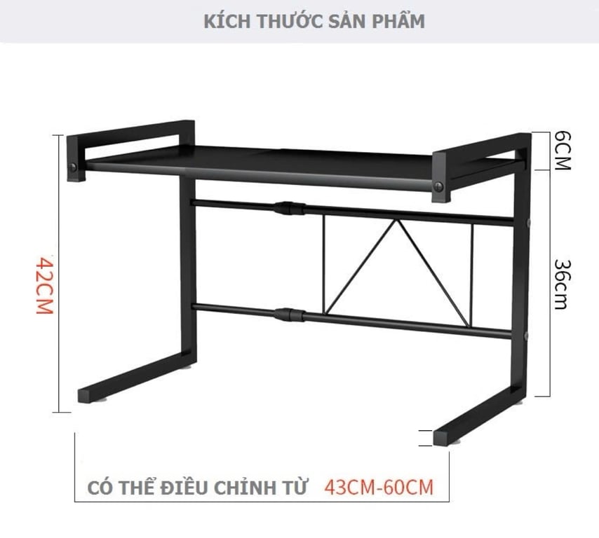 Kệ Lò Vi Sóng 2 Tầng (Điều Chỉnh Được Bề Rộng)