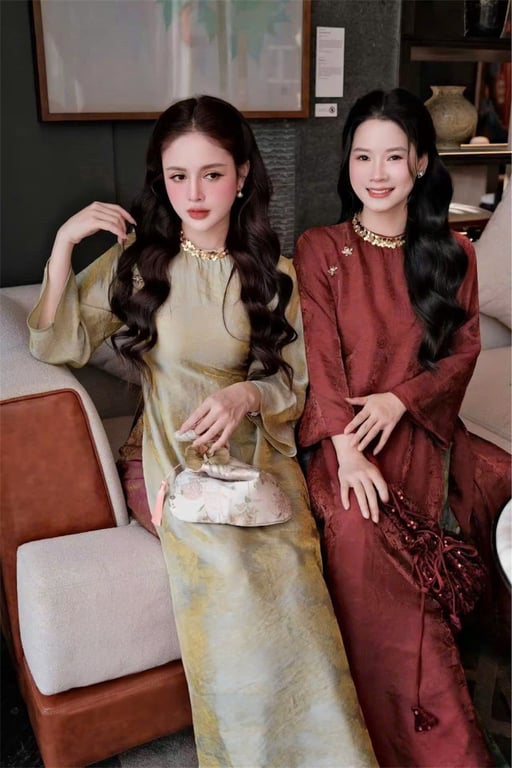 AD gấm tằm cổ tròn xanh(q.ánh) S/M/L